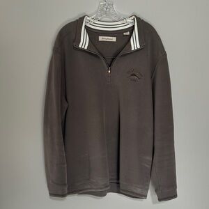 Tommy Bahama Chocolate Zip-Up Sweater